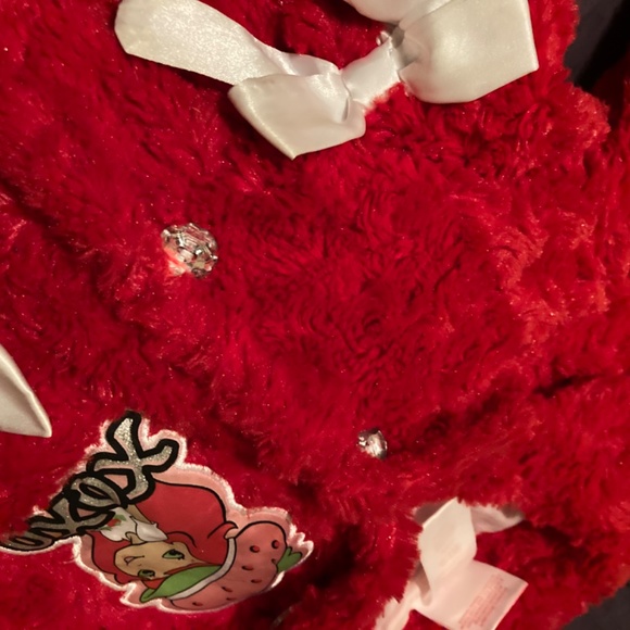 Plush Soft Jacket Green Ariel Disney Red Strawberry Shortcake Bow Crystal - Picture 7 of 16